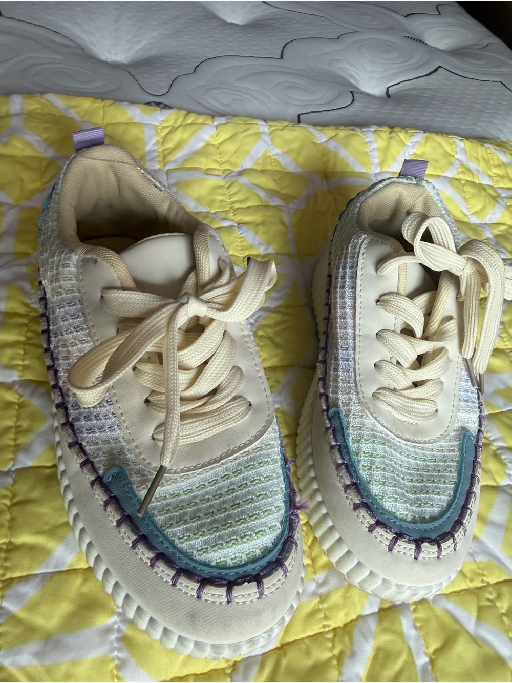 Nicholas Kirkwood Cream Multi-Color Kids Sneakers